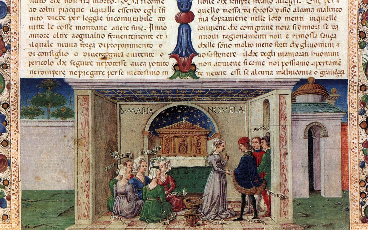 14th century manuscript of the Decameron